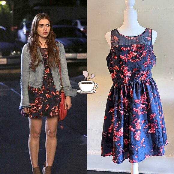 Guess Dresses & Skirts - guess tasha sakura floral mesh dress ASO teen wolf lydia martin (size 8)